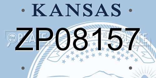 ZP08157 Kansas License Plate