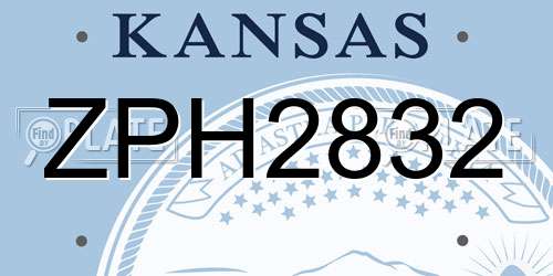 ZPH2832 Kansas License Plate
