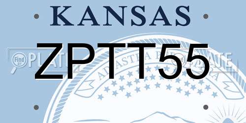 ZPTT55 Kansas License Plate