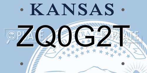 ZQ0G2T Kansas License Plate