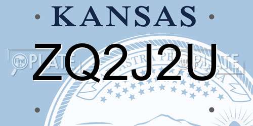 ZQ2J2U Kansas License Plate