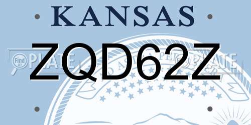 ZQD62Z Kansas License Plate