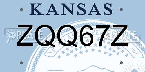 ZQQ67Z Kansas License Plate