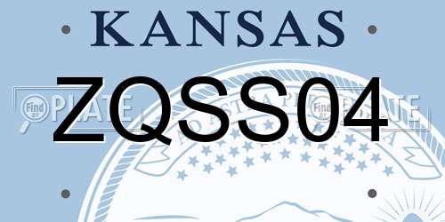 ZQSS04 Kansas License Plate