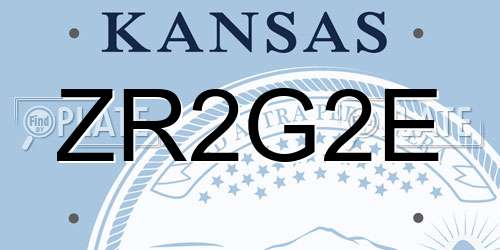 ZR2G2E Kansas License Plate