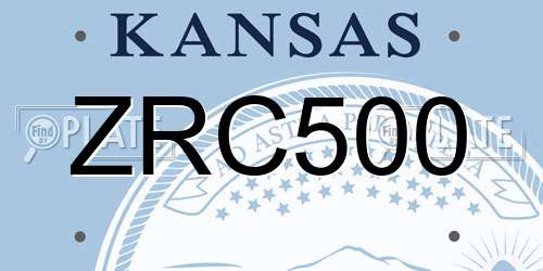 ZRC500 Kansas License Plate