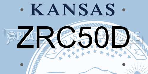 ZRC50D Kansas License Plate