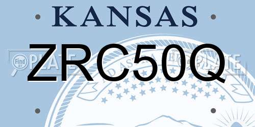 ZRC50Q Kansas License Plate