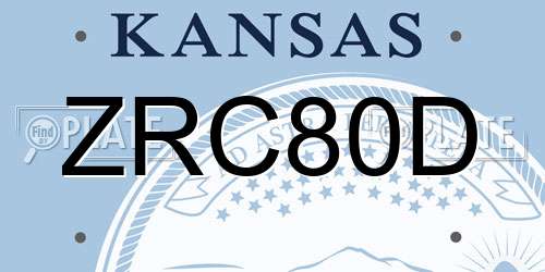 ZRC80D Kansas License Plate
