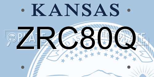 ZRC80Q Kansas License Plate