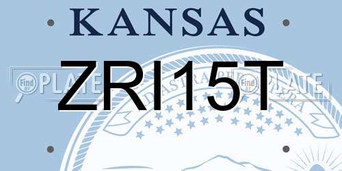 ZRI15T Kansas License Plate