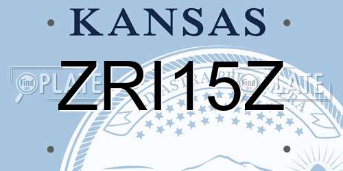 ZRI15Z Kansas License Plate