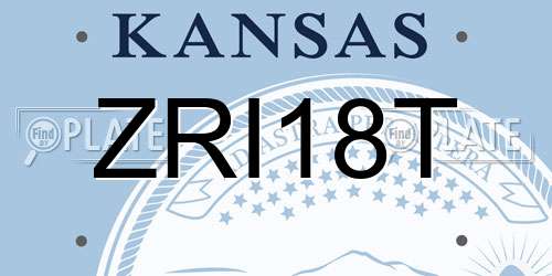 ZRI18T Kansas License Plate