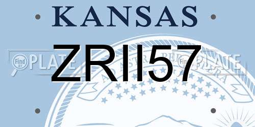 ZRII57 Kansas License Plate