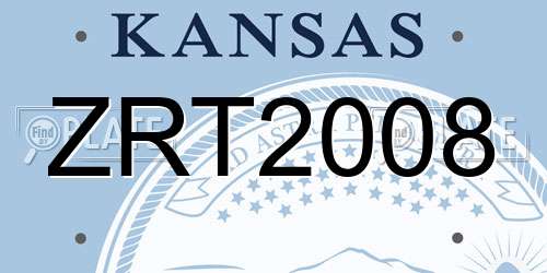 ZRT2008 Kansas License Plate