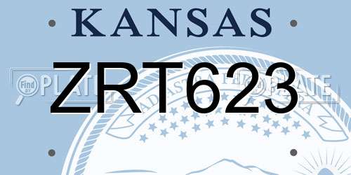 ZRT623 Kansas License Plate