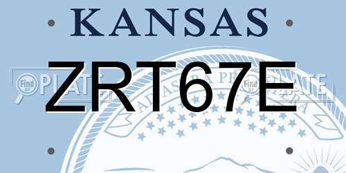 ZRT67E Kansas License Plate