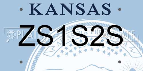 ZS1S2S Kansas License Plate
