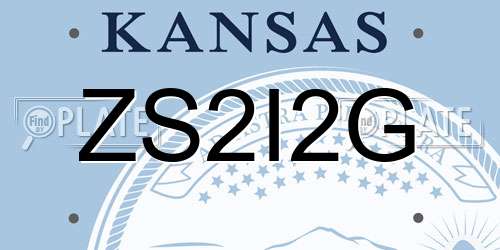 ZS2I2G Kansas License Plate