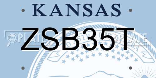 ZSB35T Kansas License Plate