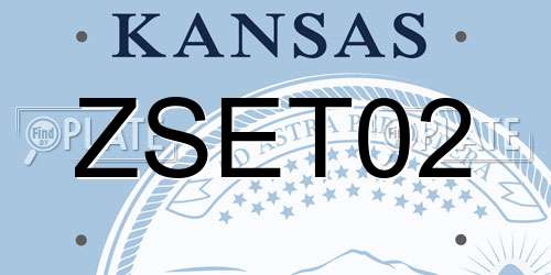 ZSET02 Kansas License Plate