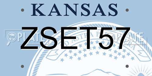 ZSET57 Kansas License Plate