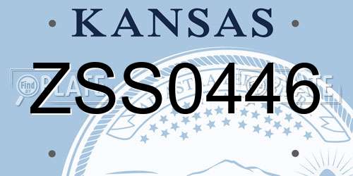 ZSS0446 Kansas License Plate