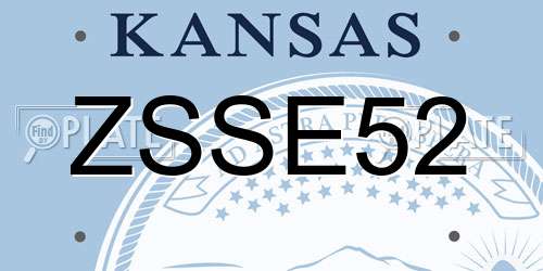 ZSSE52 Kansas License Plate