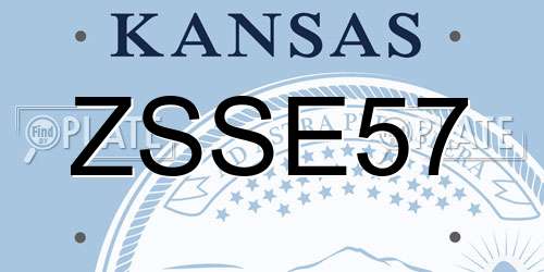ZSSE57 Kansas License Plate