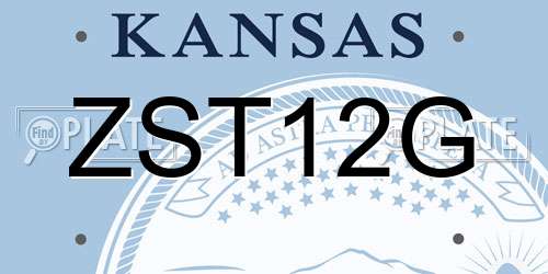 ZST12G Kansas License Plate