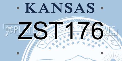 ZST176 Kansas License Plate