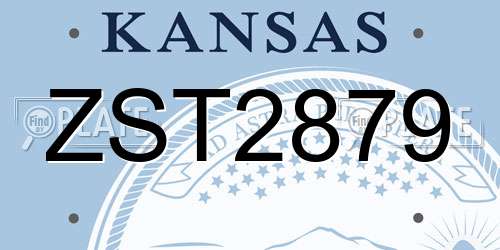 ZST2879 Kansas License Plate