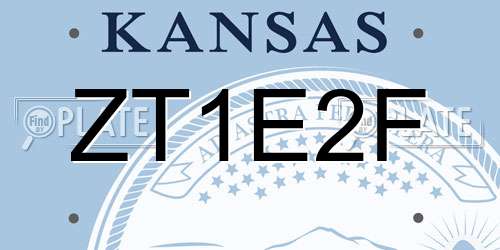 ZT1E2F Kansas License Plate