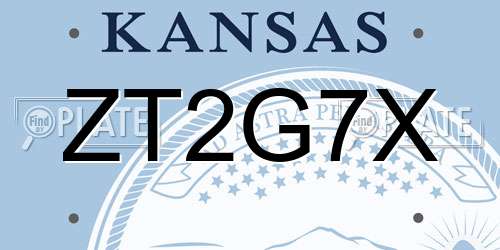 ZT2G7X Kansas License Plate