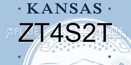 ZT4S2T Kansas License Plate