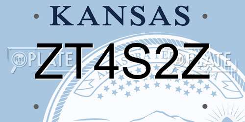 ZT4S2Z Kansas License Plate