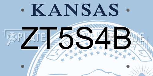 ZT5S4B Kansas License Plate