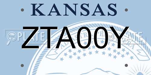 ZTA00Y Kansas License Plate
