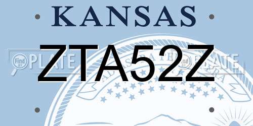 ZTA52Z Kansas License Plate