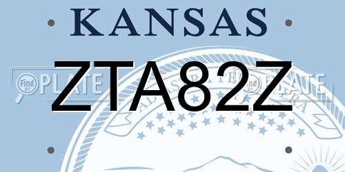 ZTA82Z Kansas License Plate
