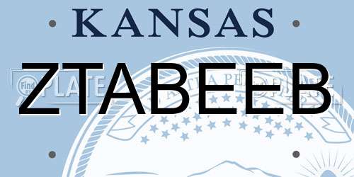 ZTABEEB Kansas License Plate