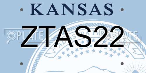 ZTAS22 Kansas License Plate