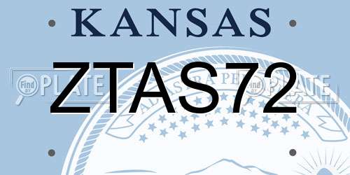 ZTAS72 Kansas License Plate