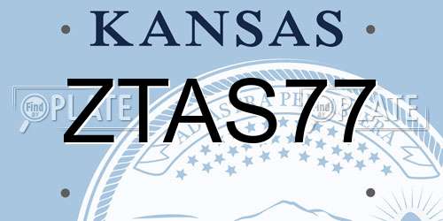 ZTAS77 Kansas License Plate