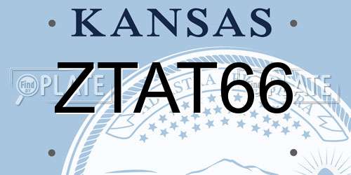 ZTAT66 Kansas License Plate