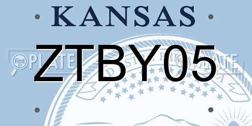 ZTBY05 Kansas License Plate