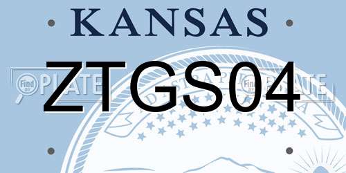 ZTGS04 Kansas License Plate