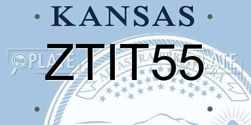 ZTIT55 Kansas License Plate