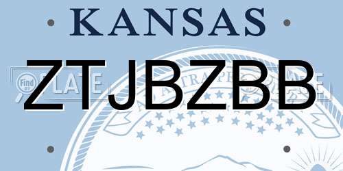 ZTJBZBB Kansas License Plate