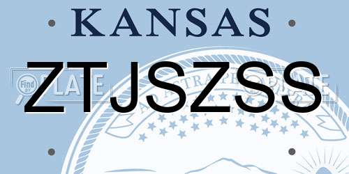 ZTJSZSS Kansas License Plate